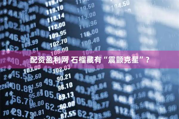 配资盈利网 石榴藏有“震颤克星”?
